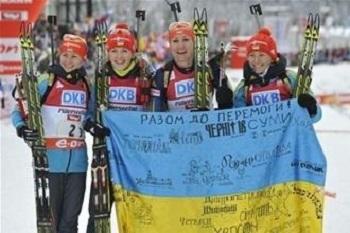 Россияне выиграли бронзу в мужской биатлонной эстафете, украинки - золото в женской