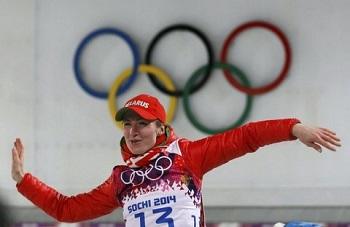Дарья Домрачева выиграла свою третью золотую медаль в Сочи